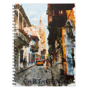 Caderno Espiral Cartagena Colombia City Street View