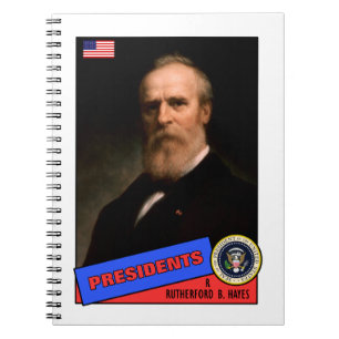 Caderno Espiral Cartão de Beisebol de Rutherford B. Hayes