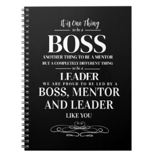 Caderno Espiral Cartão de semana de apreciação do chefe