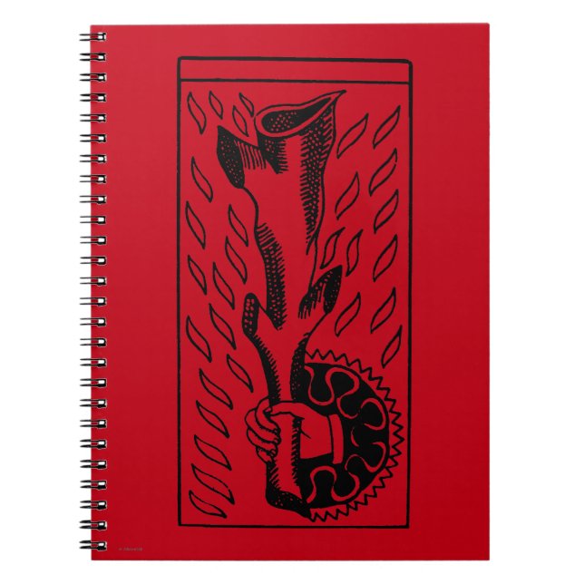 Caderno Espiral Cartão de Tarot: Ás de Ros (Frente)