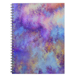 Caderno Espiral cartão postal das nuvens roxas sonhadoras