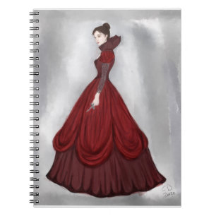Caderno Espiral Cartão-postal maior de Poster Vermelho Jogando Ca