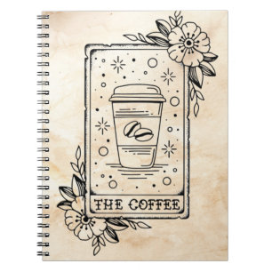 Caderno Espiral Cartão Tarot Café