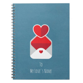 Caderno Espiral Cartas de Amor Personalizadas