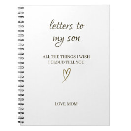 Caderno Espiral Cartas para Meu Filho – Carta Personalizada