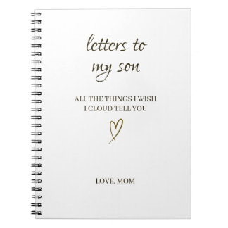 Caderno Espiral Cartas para Meu Filho – Carta Personalizada