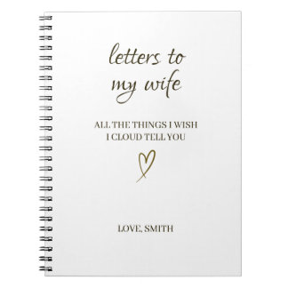 Caderno Espiral Cartas para Minha Esposa – Carta Personalizada