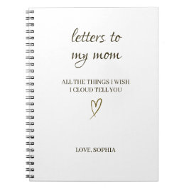 Caderno Espiral Cartas para Minha Mãe – Carta Personalizada