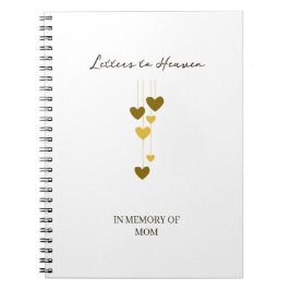 Caderno Espiral Cartas para o Céu – Em Memória da Mamãe Personaliz