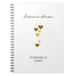 Caderno Espiral Cartas para o Céu – Em Memória do Papai Personaliz