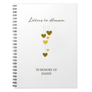 Caderno Espiral Cartas para o Céu – Em Memória do Papai Personaliz
