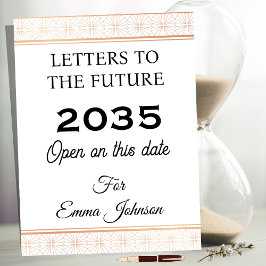 Caderno Espiral Cartas para o Futuro, Lembrança Personalizada