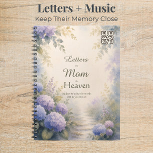 Caderno Espiral Cartas para o Memorial Diário da Mamãe e Código QR