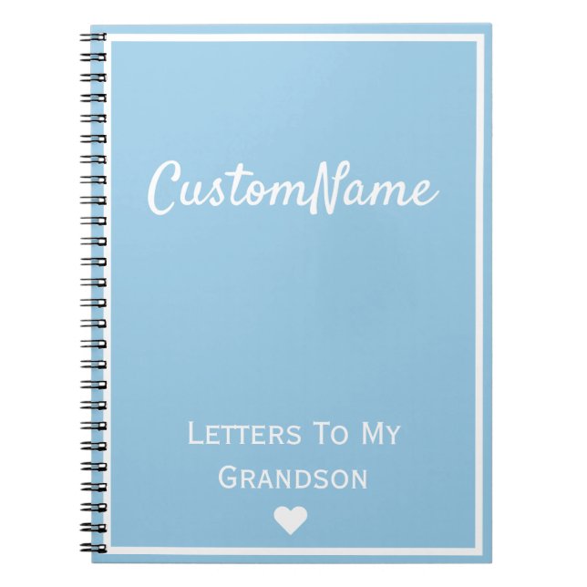 Caderno Espiral Cartas Para O Meu Diário De Avô (Frente)