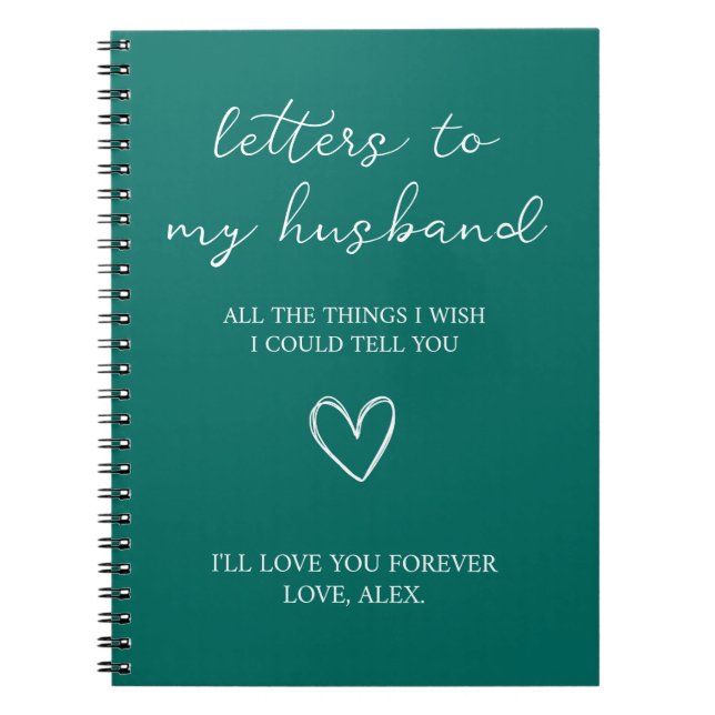 Caderno Espiral Cartas para o meu Marido  (Frente)