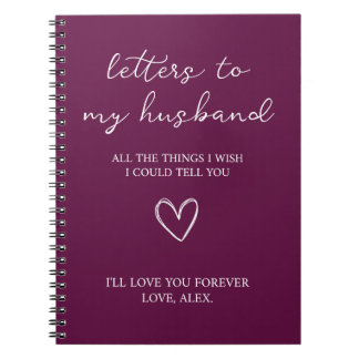 Caderno Espiral Cartas para o meu marido 