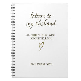 Caderno Espiral Cartas para o Meu Marido – Carta Personalizada