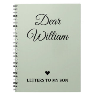 Caderno Espiral Cartas Personalizadas para Meu Filho