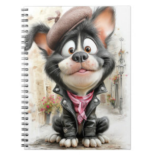 Caderno Espiral Cartaz Cachorrinho Rebelde Fofo