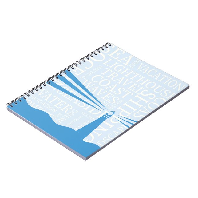 Caderno Espiral Cartaz de farol náutico (Left Side)