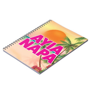 Caderno Espiral cartaz de férias de Ayia Napa
