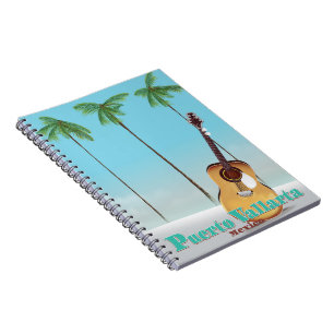 Caderno Espiral cartaz de viagem Puerto Vallarta México