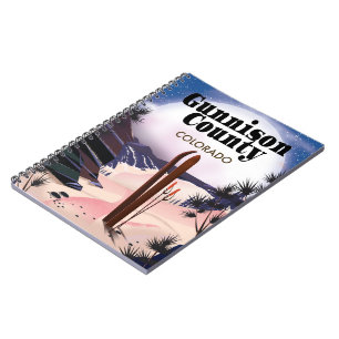 Caderno Espiral Cartaz do viagem do esqui de Gunnison County