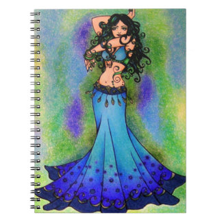 Caderno Espiral Cartões de aniversário da Belly Dancer