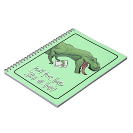 Caderno Espiral Cartões De Jogada De Cartões De Dinossauro T-Rex