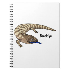 Caderno Espiral Cartografia de répteis de lagarto azul