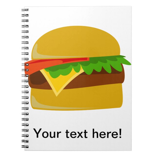 Caderno Espiral Cartoon Cheeseburger (Frente)