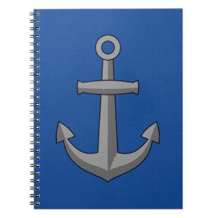 Caderno Espiral Cartoon de Âncora de Barcos