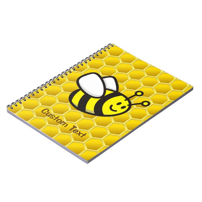 Caderno Espiral Cartoon de Honeybee (Left Side)