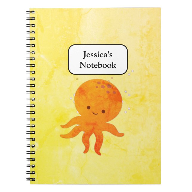 Caderno Espiral Cartoon de polvo bebé fofo (Frente)