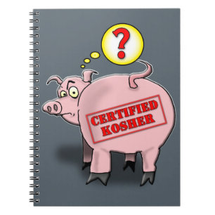 Caderno Espiral Cartoon de porco Kosher certificado