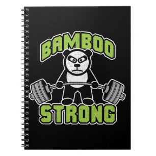 Caderno Espiral Cartoon de Urso Panda - Bambu Forte - Elevador