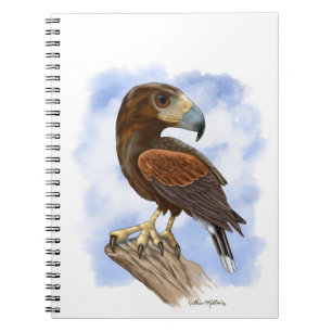 Caderno Espiral Cartoon do Falcão-de-Harris Alerta