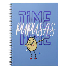 Caderno Espiral Cartoon do Tempo Pupusas Dabbing El Salvador Foodi