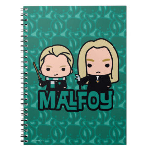 Caderno Espiral Cartoon Draco e Lucius Malfoy Caracter Art