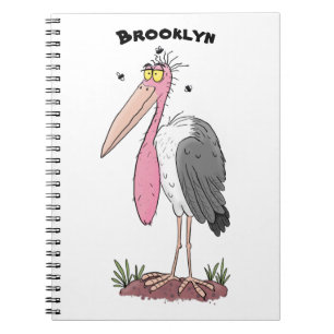 Caderno Espiral Cartoon engraçado marabou