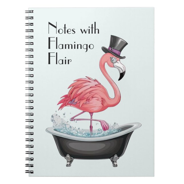 Caderno Espiral Cartoon Flamingo (Frente)