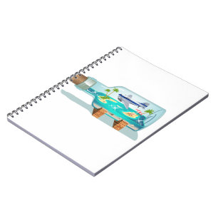 Caderno Espiral Cartoon Garrafa de Souvenir