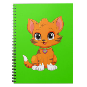 Caderno Espiral Cartoon Gato Adorável