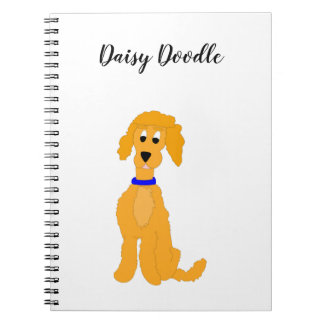 Caderno Espiral Cartoon golden Daisy Doodle Dog