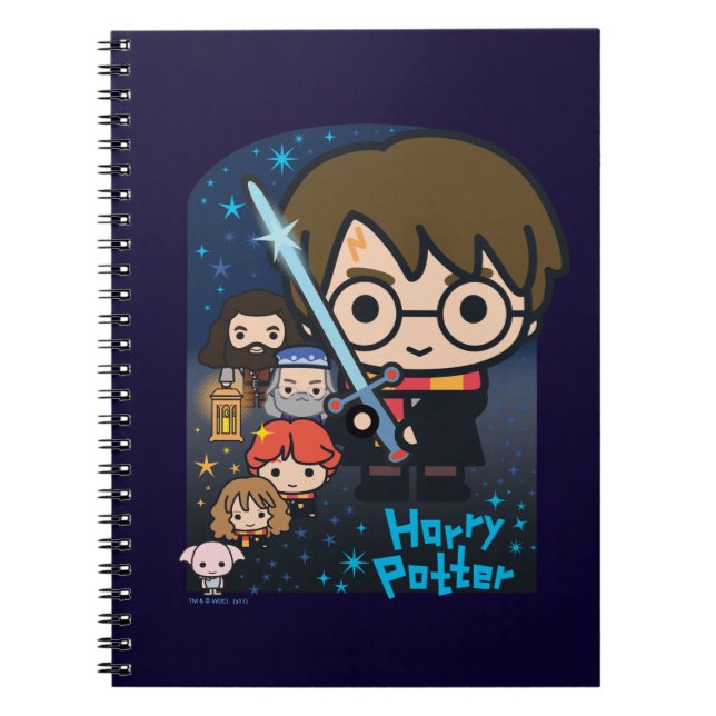 Caderno Espiral Cartoon Harry Potter Câmara dos Segredos Gráfico (Frente)