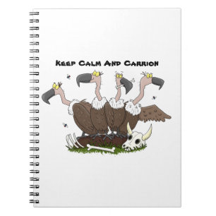 Caderno Espiral Cartoon humorístico para abutres engraçados
