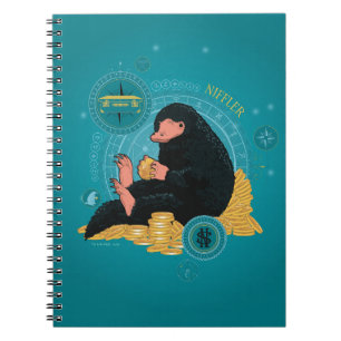 Caderno Espiral Cartoon NIFFLER™ com moedas Douradas