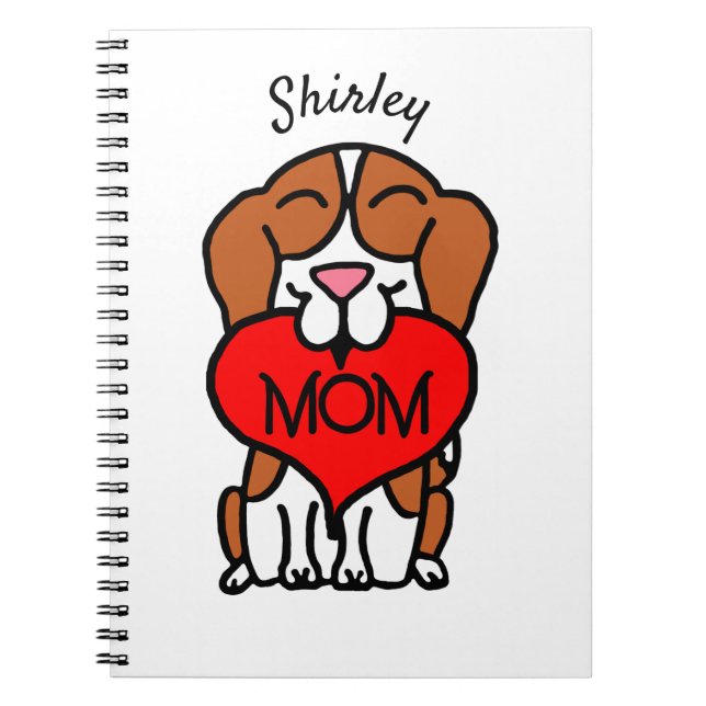 Caderno Espiral Cartoon Personalizado - Mãe (Frente)