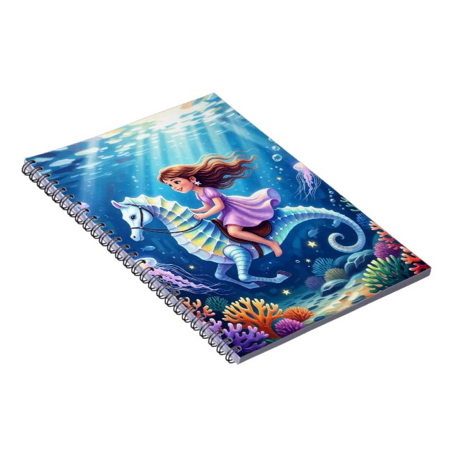 Caderno Espiral Cartoon Seahorse Photo Album Notebook (Lado Direito)
