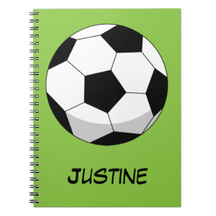 Caderno Espiral Cartoon Soccer Ball   Adicione seu nome